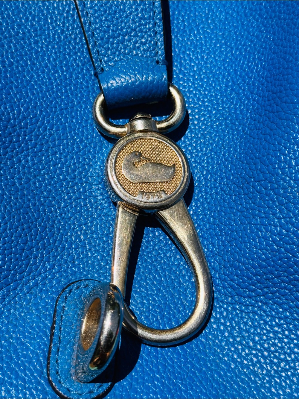 Dooney Bourke Royal Blue Pebble leather with Red lining. - Picture 8 of 10